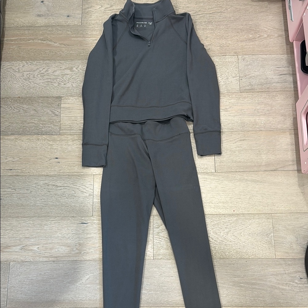 Abercrombie Kids Gray Track Pants Matching Set